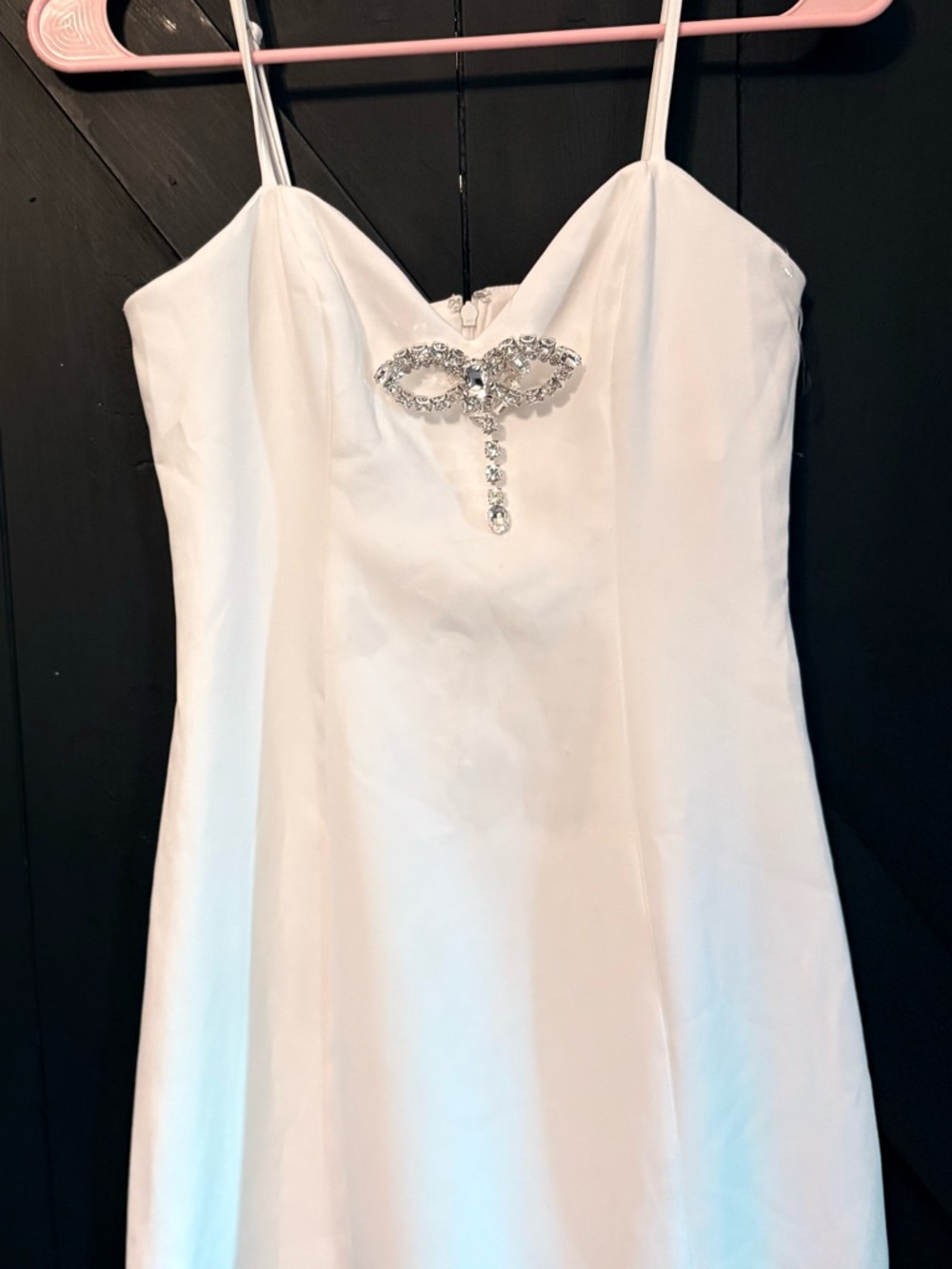 Crystal Doll Cream Satin Cami Top